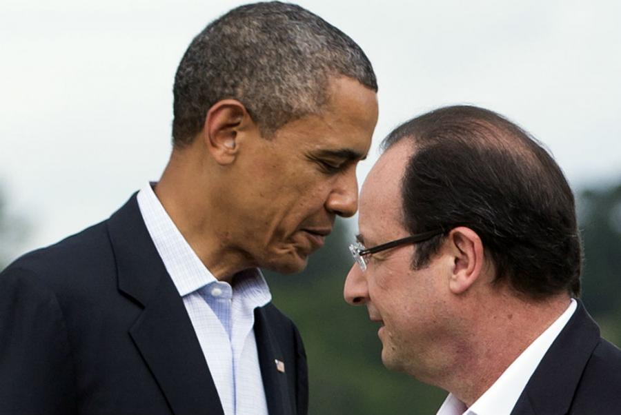 Барак Обама и Франсуа Олланд. Источник фото: balkans.aljazeera.net